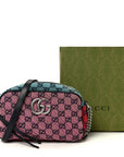 Monogram Multicolor Matelasse Diagonal Small GG Marmont Chain Shoulder Bag Pink Blue Green Red Light Blue