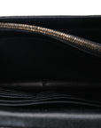 Grain De Poudre Matelasse Chevron Monogram Monochrome Envelope Chain Wallet Black