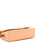Caviar Quilted Medium Double Flap Beige Clair