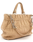 Gaufre Lambskin Cannage Delices Tote Beige