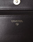 Caviar Quilted Boy Wallet On Chain WOC Dark Brown