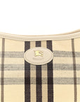 Coated Canvas Vintage Check Calfskin Mini Highlands Shoulder Bag Light Beige