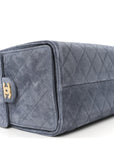 Suede Quilted Small CHNL 25 Handbag Blue