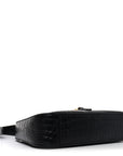 Calfskin Crocodile Embossed Le 5 A 7 Hobo Black
