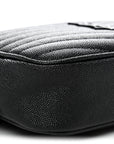 Grain De Poudre Matelasse Monochrome Monogram Mini Lou Camera Bag Black