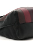 x Albers Nappa Calfskin Medium Flamenco Clutch Black Burgundy