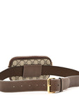 GG Supreme Monogram Ophidia Belted iPhone Case 85 34 Dark Brown