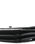 Aged Calfskin Chevron Quilted Reissue 2.55 Square Wallet On Chain WOC So Black