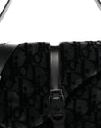 Oblique Mink Fur Saddle Soft Bag Dark Grey