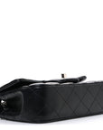 Lambskin Quilted Extra Mini Rectangular Flap Black