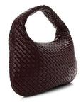 Lambskin Intrecciato Medium Padded Veneta Deep Mahogany