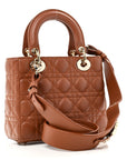 Calfskin Cannage Small My ABCD1OR Lady D1OR Tan