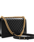 Caviar Quilted New Medium Boy Flap Black
