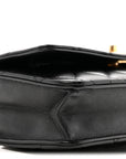Lambskin Quilted CC Pearl Crush Wallet on Chain WOC Black