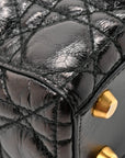 Crinkled Patent Cannage Small Lucky Badges My Lady D1OR Black