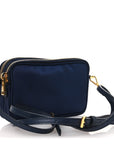 Tessuto Nylon Saffiano Mini Camera Crossbody Royal