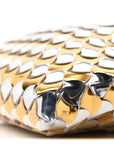Metallic Lambskin Intrecciato Mini Hop Silver Gold