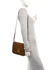 Box Calfskin Medium Classic Box Flap Bag Camel