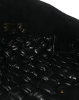Calfskin Intreccio Rumple Desiree Shoulder Bag Black