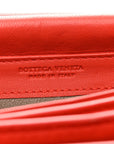 Nappa Intrecciato Continental Wallet on Chain Red