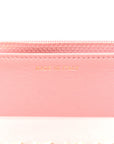 Lambskin Chevron Quilted Trendy CC Wallet On Chain WOC Pink