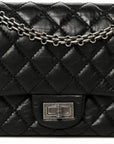 Aged Calfskin Quilted 2.55 Reissue 225 Flap Black