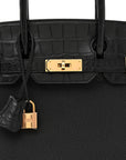 Togo Matte Alligator Birkin Touch 30 Black