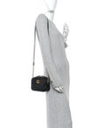 Calfskin Matelasse Mini GG Marmont Chain Shoulder Bag Black
