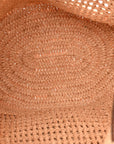 Raffia Calfskin Paulas Ibiza Balloon Ruffle Basket Tote Bag Natural Tan