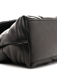 Lambskin Quilted Small Loulou Puffer Monogram Chain Satchel Black
