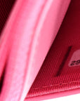 Aged Calfskin Quilted Gabrielle Wallet On Chain WOC Pink