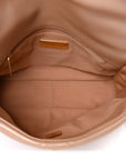 Shiny Lambskin Quilted Medium CHNL 19 Flap Beige