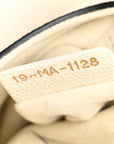 Grained Calfskin Mini Saddle Bag White