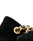 Suede Quilted Small CHNL 25 Handbag Black