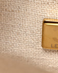 Mixed Fibers Calfskin Medium Deauville Tote Beige White