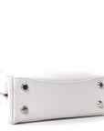Natural Smooth Calfskin Mini Rodeo Top Handle Handbag Optic White