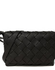 Grained Calfskin Intreccio Large Diago Crossbody Bag Fondant