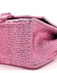 Strass Suede Hourglass Top Handle Bag XS Pink
