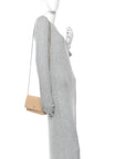 Caviar Quilted Wallet on Chain WOC Beige