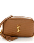 Grain De Poudre Matelasse Monogram Mini Lou Camera Bag Dark Natural
