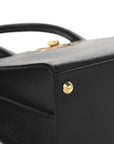 Grained Calfskin Medium St. Honore Tote Black