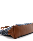 New Denim GG Monogram Medium Ophidia Shopping Tote Blue Tea Cuir