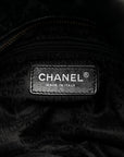Distressed Lambskin Vintage Ligne Lady Braid Tote Black