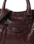 Agneau Arena Classic Hardware Small Le City Dark Burgundy