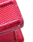 Metallic Lizard Small D1ORama Flap Bag Fuchsia