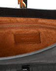 Calfskin Crocodile Embossed LE 5 A 7 Hobo Black