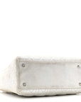Metallic Nubuck Cannage Medium Lady D1OR Silver