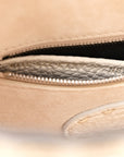 Cuoio Romano Snakeskin Selleria Mini Peekaboo Iconic Satchel White Stone