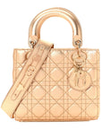 Metallic Lambskin Cannage Small My ABCD1OR Lady D1OR Rose Gold