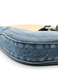 Denim Small Jackie Shoulder Bag Blue Denim